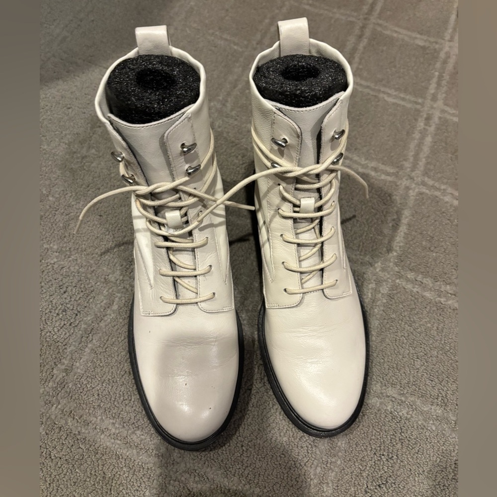 Rag & Bone Cream Leather Boots